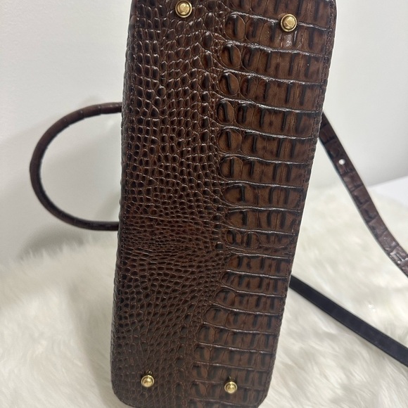 Brahmin Crandall chocolate Whitney satchel handbag - Picture 7 of 9